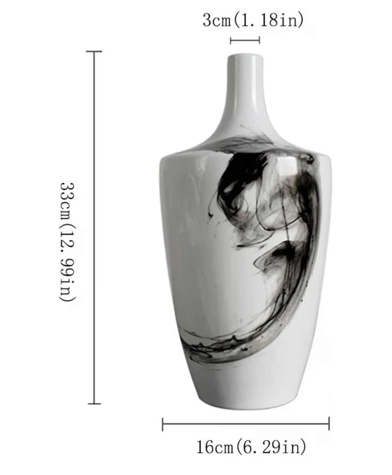 Generic Vase,Ceramic Vase New Chinese Ink Painted Porcelain Flower vase