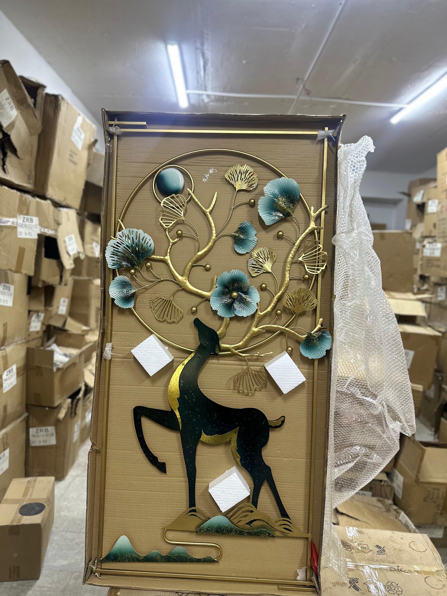 Metal premium large deer wall pannel