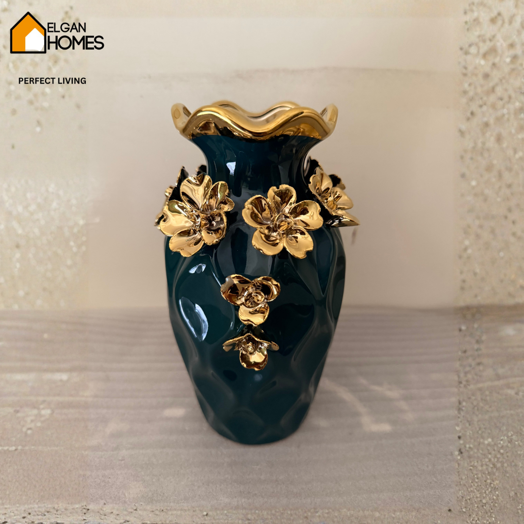 Golden Accent Premium Ceramic Vase