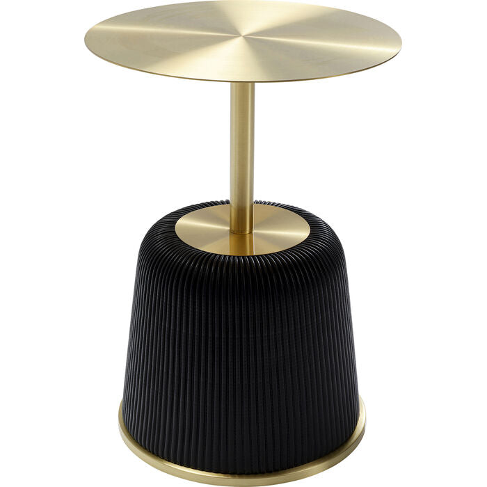 Endless side table or coffee table metal brass coated