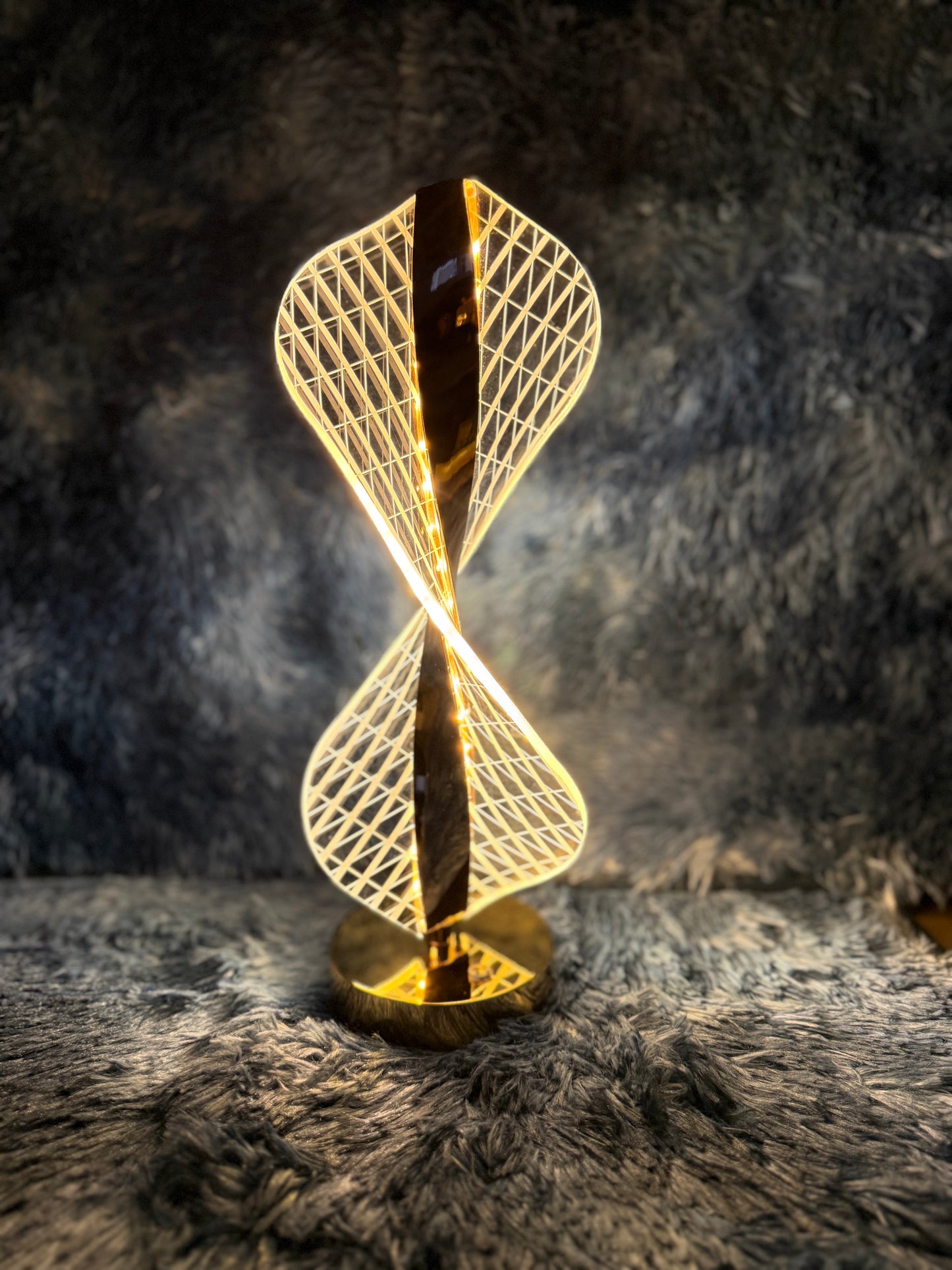 Snowflake Cloudy Acrylic Table Lamp - 3 Dfferent Colours