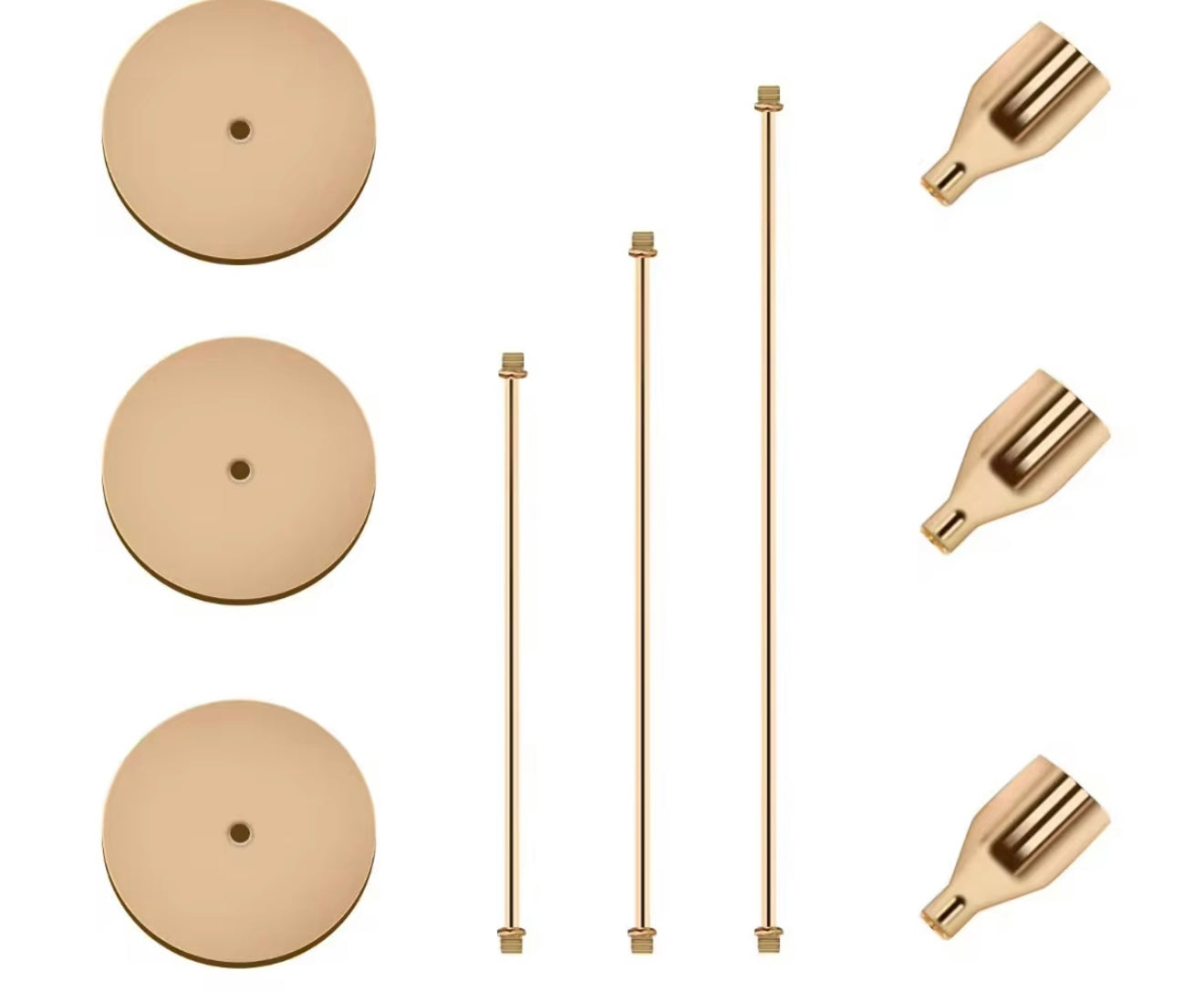 Tri-Candle Stand – Premium Gold Metal Elegance for Luxurious Ambiance