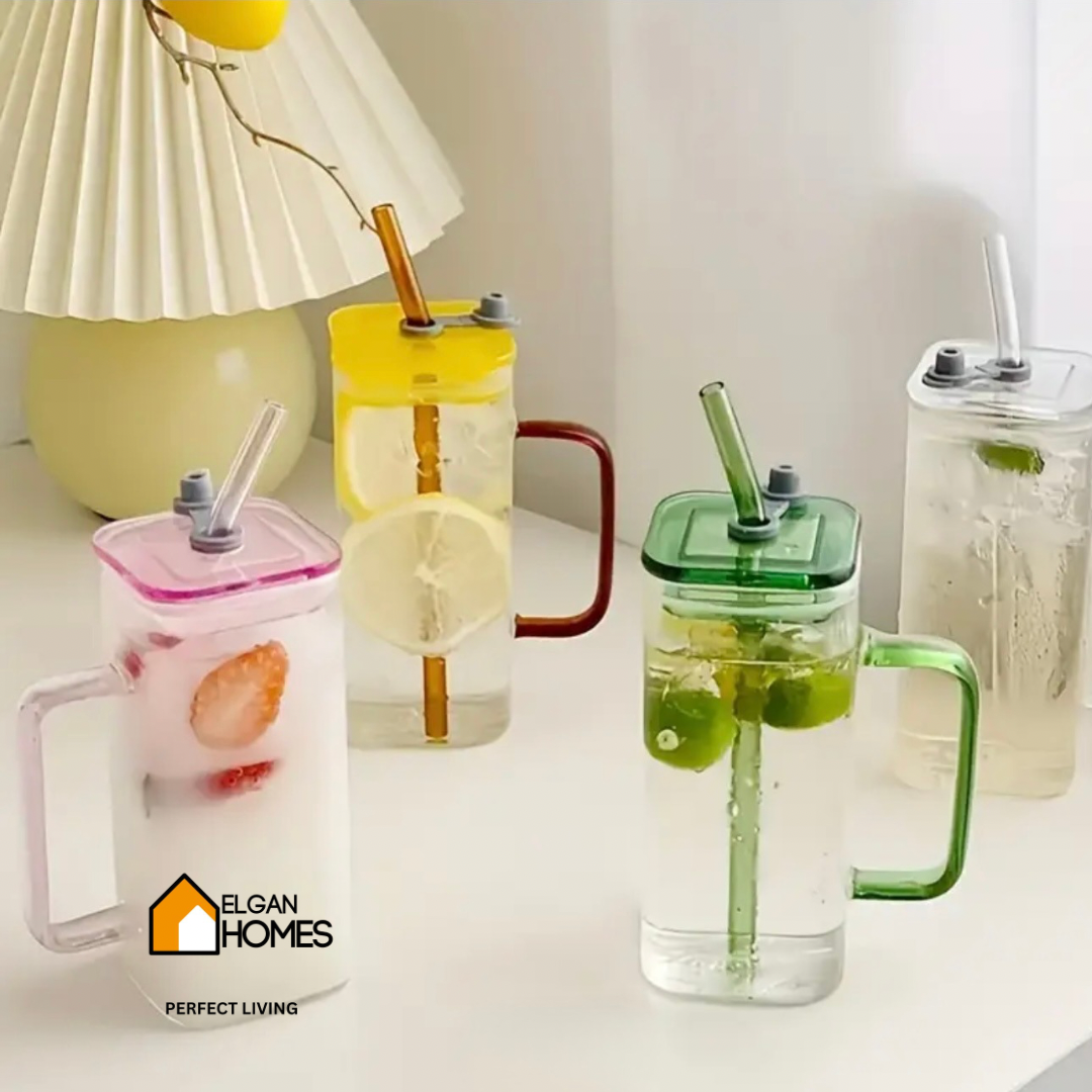 Premium Acrylic Glass with Straw – Sip in Style