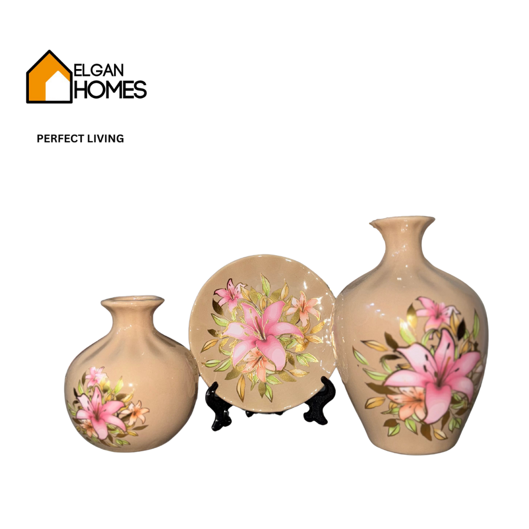3 pieces ceramic decoration set