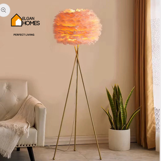 Premium Feather tripod lamp
