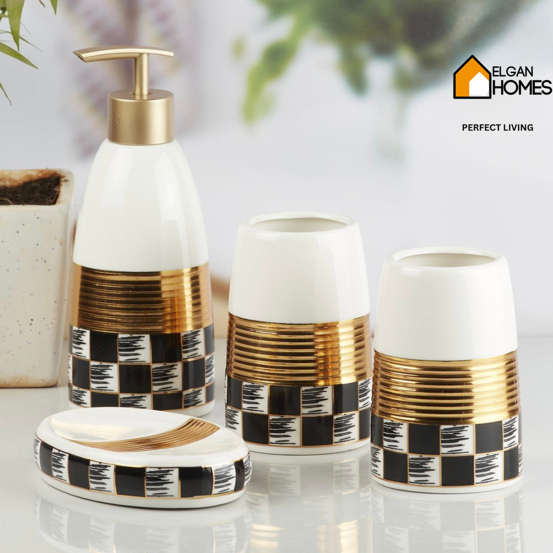 4 pieces Premium Ceramic Bathset