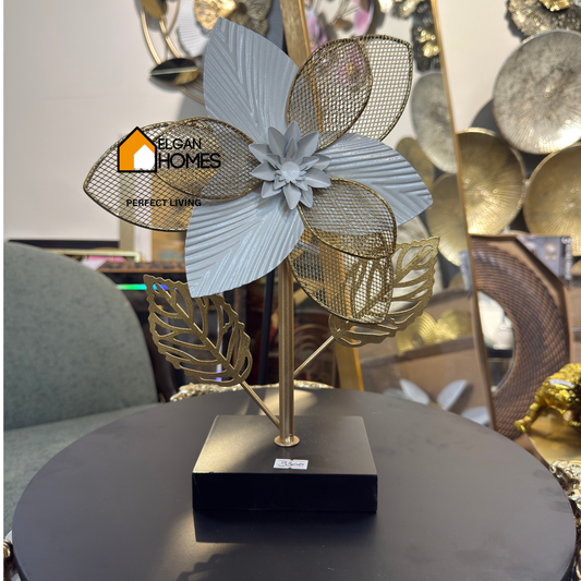 Premium metalic with wooden base table decor set