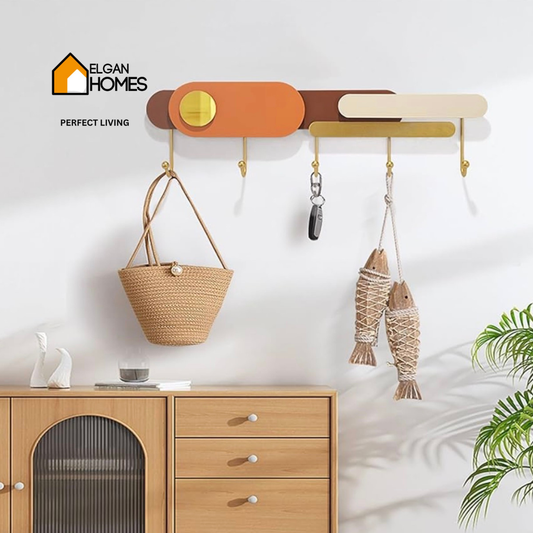 Luxury Gold Accent Multi-5 Hook Organizer