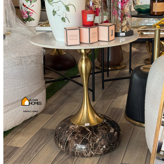 Modern coffee table with imported marble top