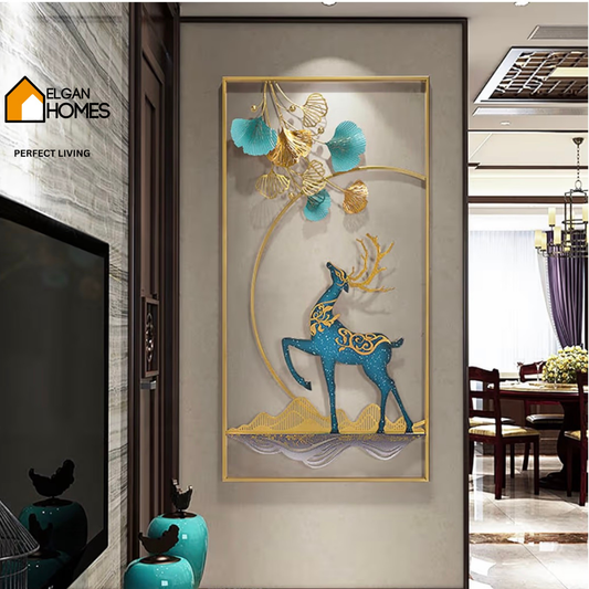 3D Ginkgo Leaf Metal Wall Art Decor 26"X47