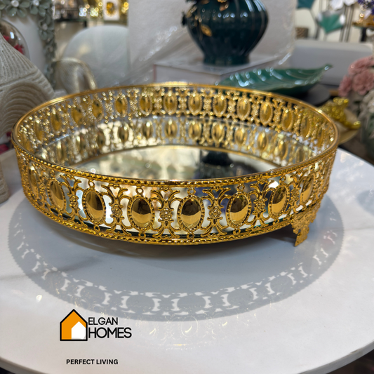Premium mirror royal tray large