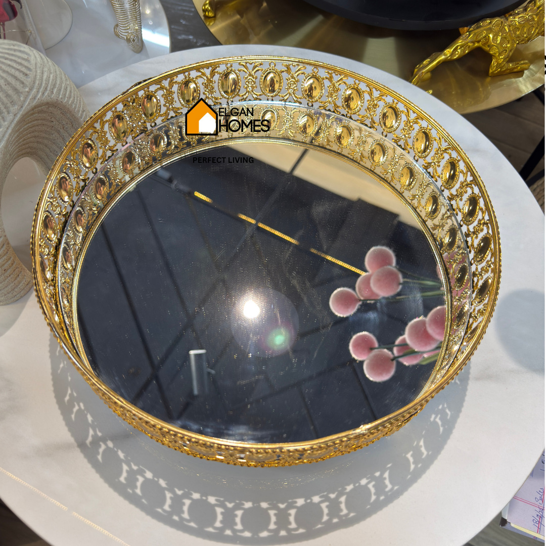 Premium mirror royal tray large