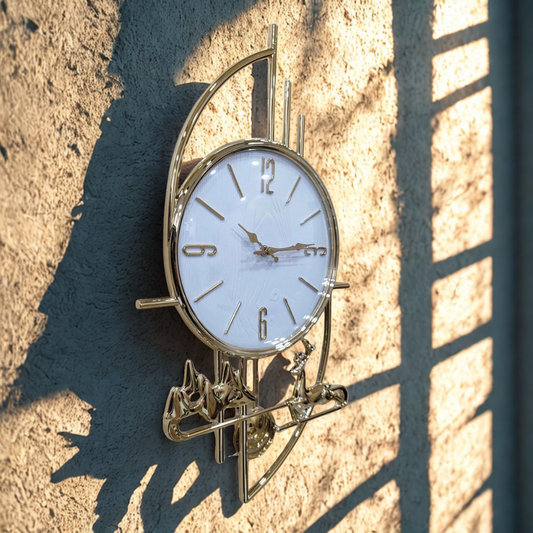 Premium Golden Acrylic Wall Clock – Modern Luxury for Timeless Spaces