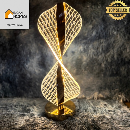 Snowflake Cloudy Acrylic Table Lamp - 3 Dfferent Colours