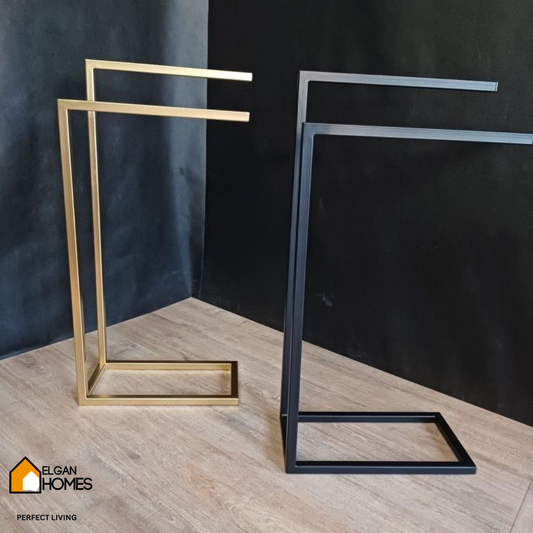 Iron Towel Stand – Gold & Black Finish