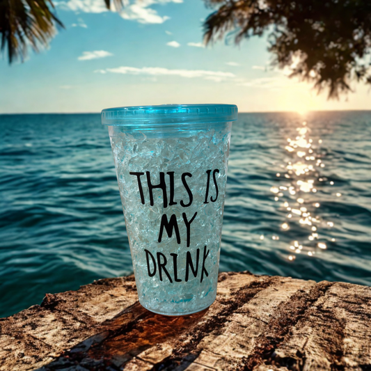 Big Size Acrylic Frosty Mason Jar Glass with Straw Lid Freezing Gel For Juice Glasses